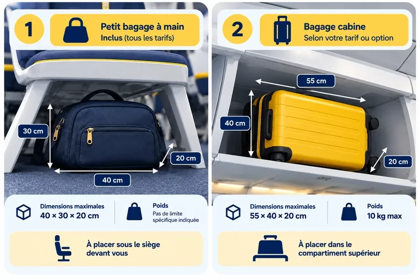bagage cabine vueling dimensions poids