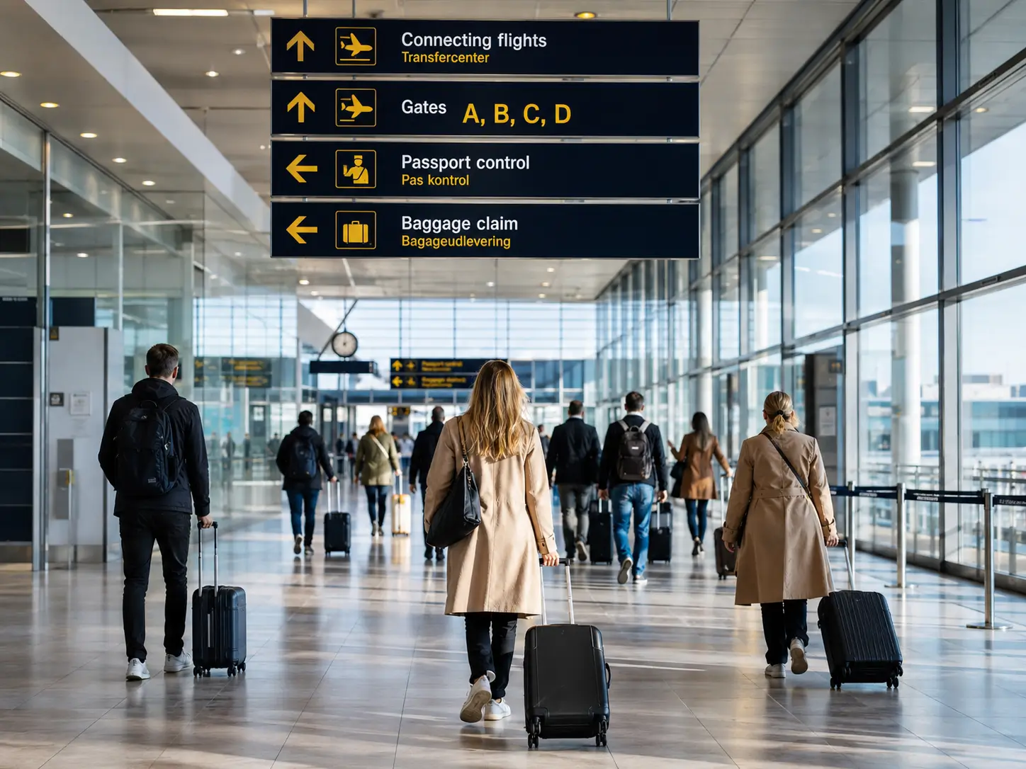 skilt for flyplasstransport i København