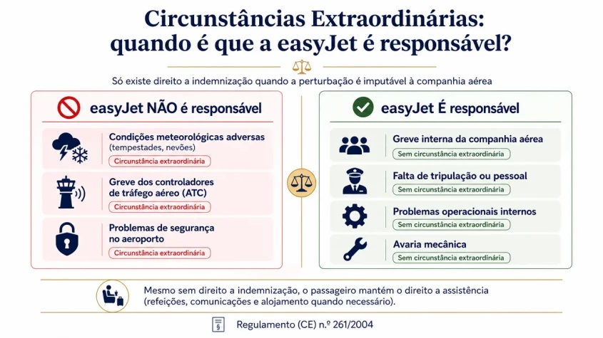 circunstâncias extraordinárias easyJet