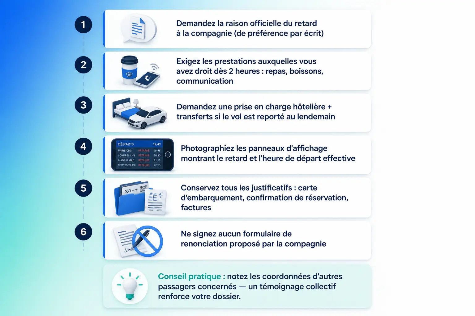 Les étapes pour déposer une demande d'indemnisation