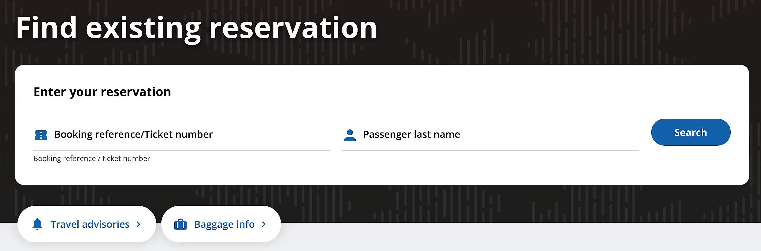 Retrieving an existing reservation to manage your Air Canada booking