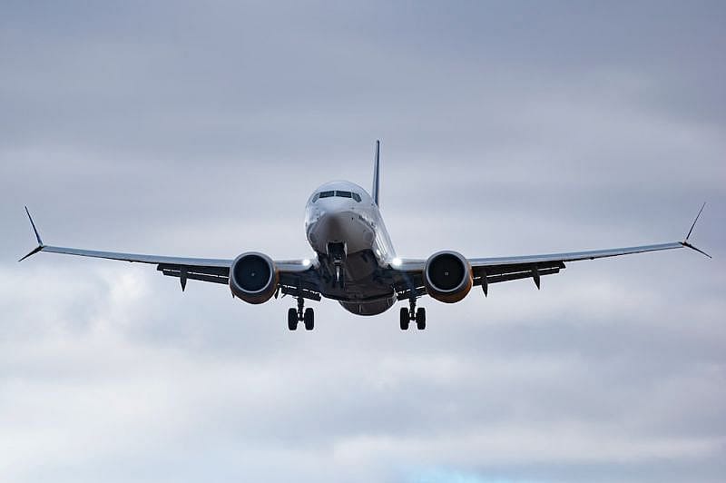 Flugzeug am Landeanflug