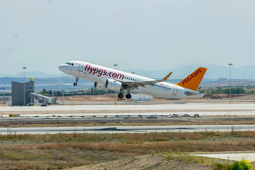Pegasus plane taking off