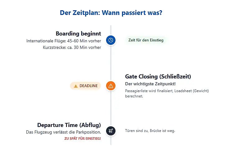 Ablauf des Boardings am Flughafen