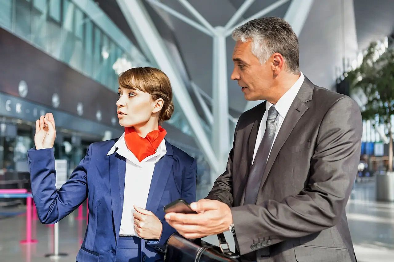 A man encounters overbooked flight