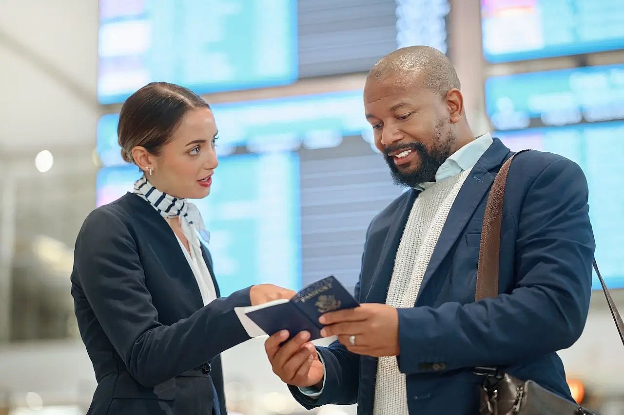 Passport check at the gate
