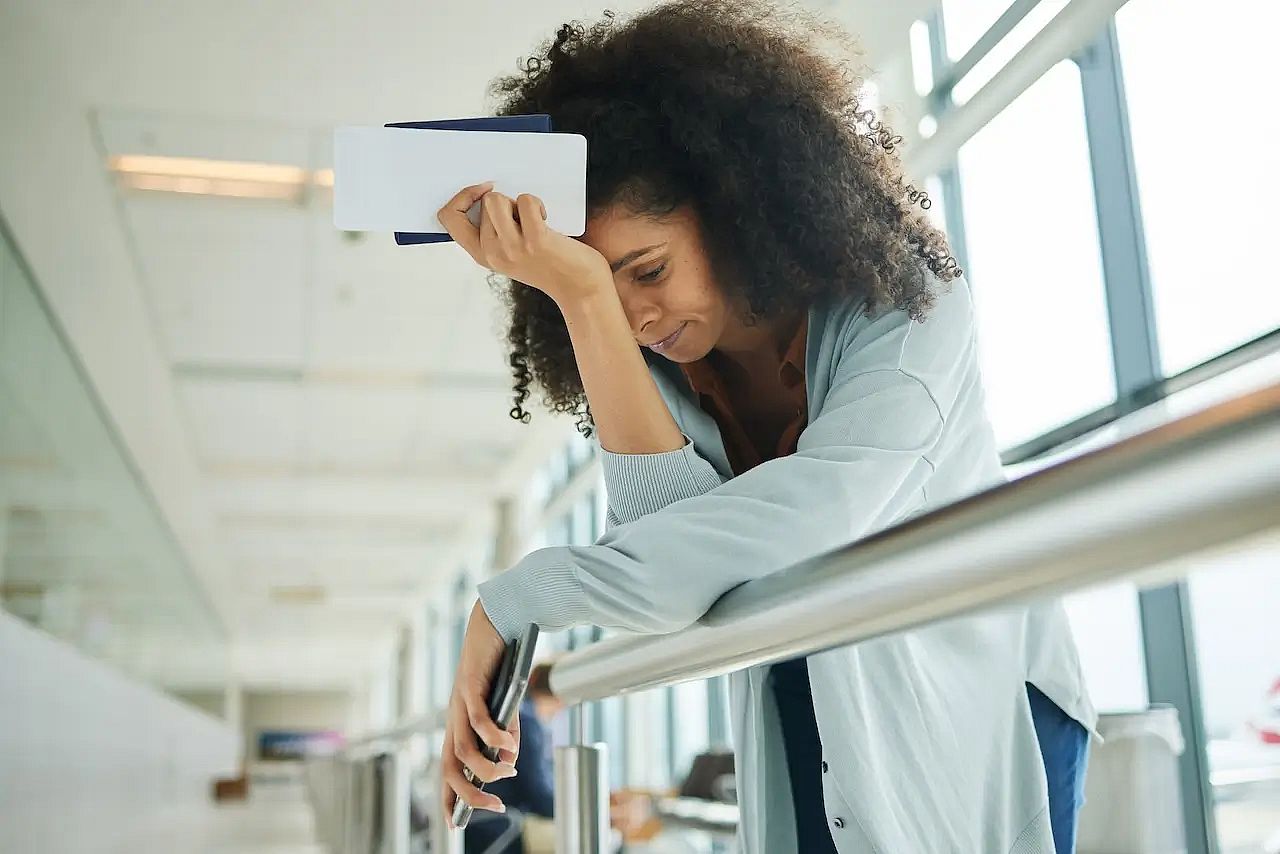 A woman just got bumped from a flight