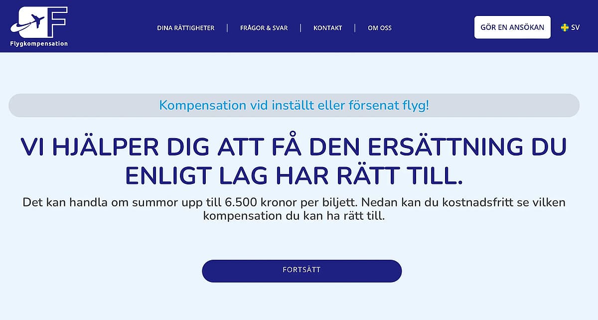 Flygkompensation lockar med marknadens lägsta avgifter