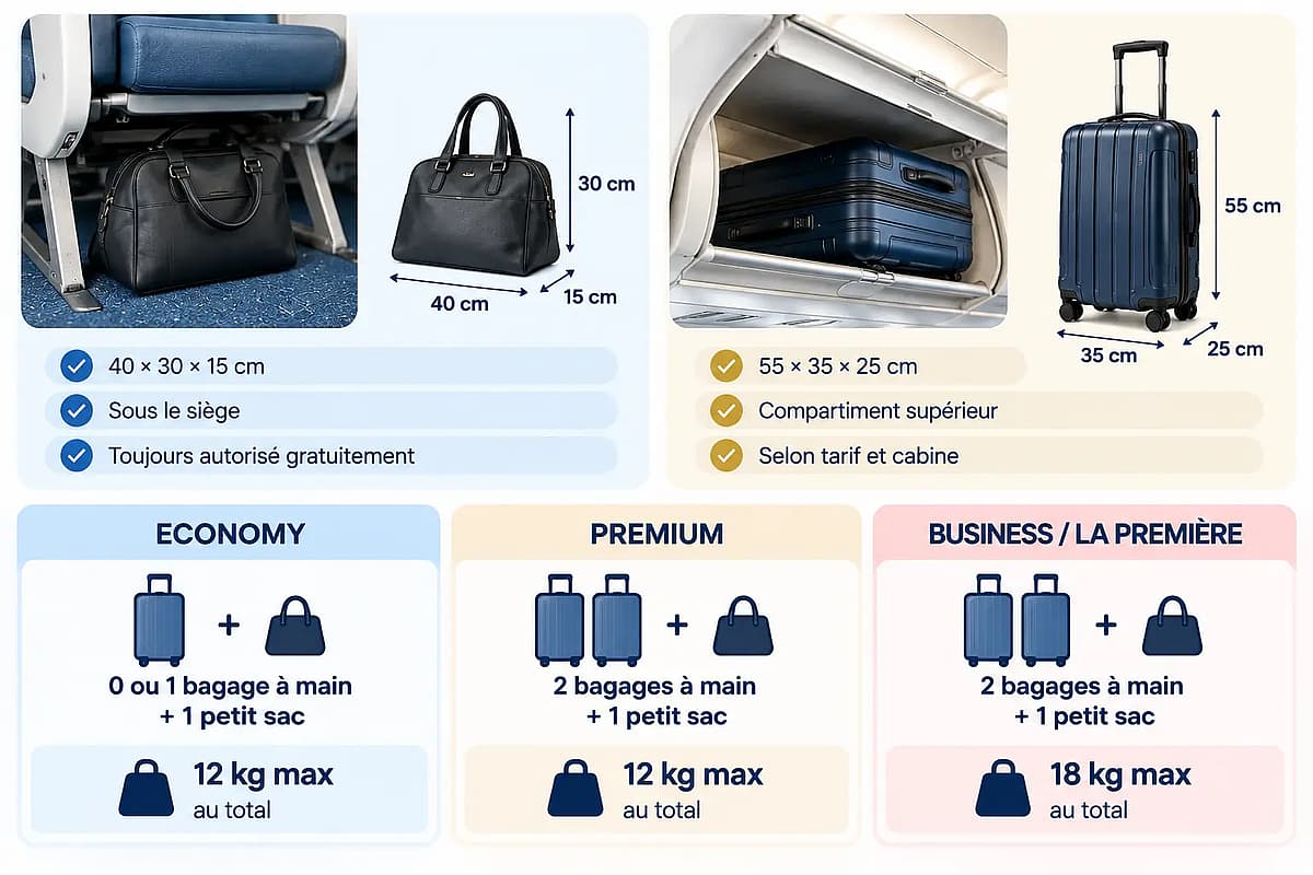 bagage cabine air france dimensions poids
