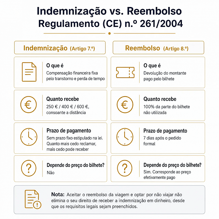 Indemnização vs. Reembolso, Regulamento (CE) n.º 261/2004