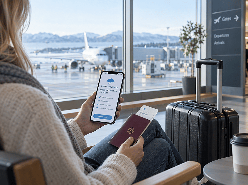 Reiseforsikring ved kansellert fly på flyplass