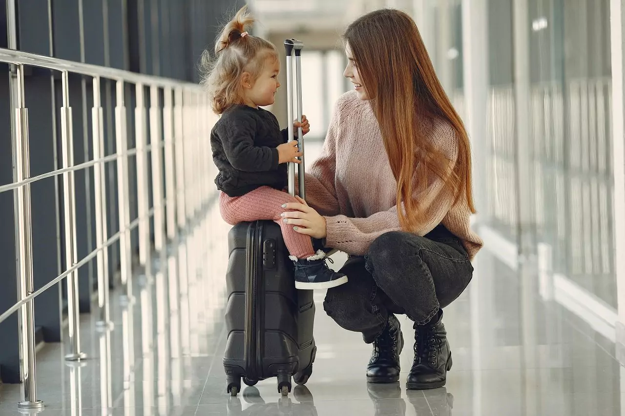 In aeroport cu un copil