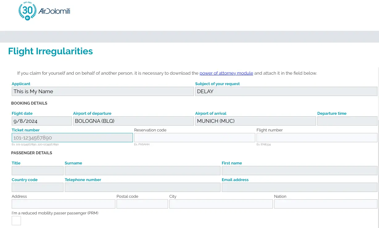 Air dolomiti lost baggage online