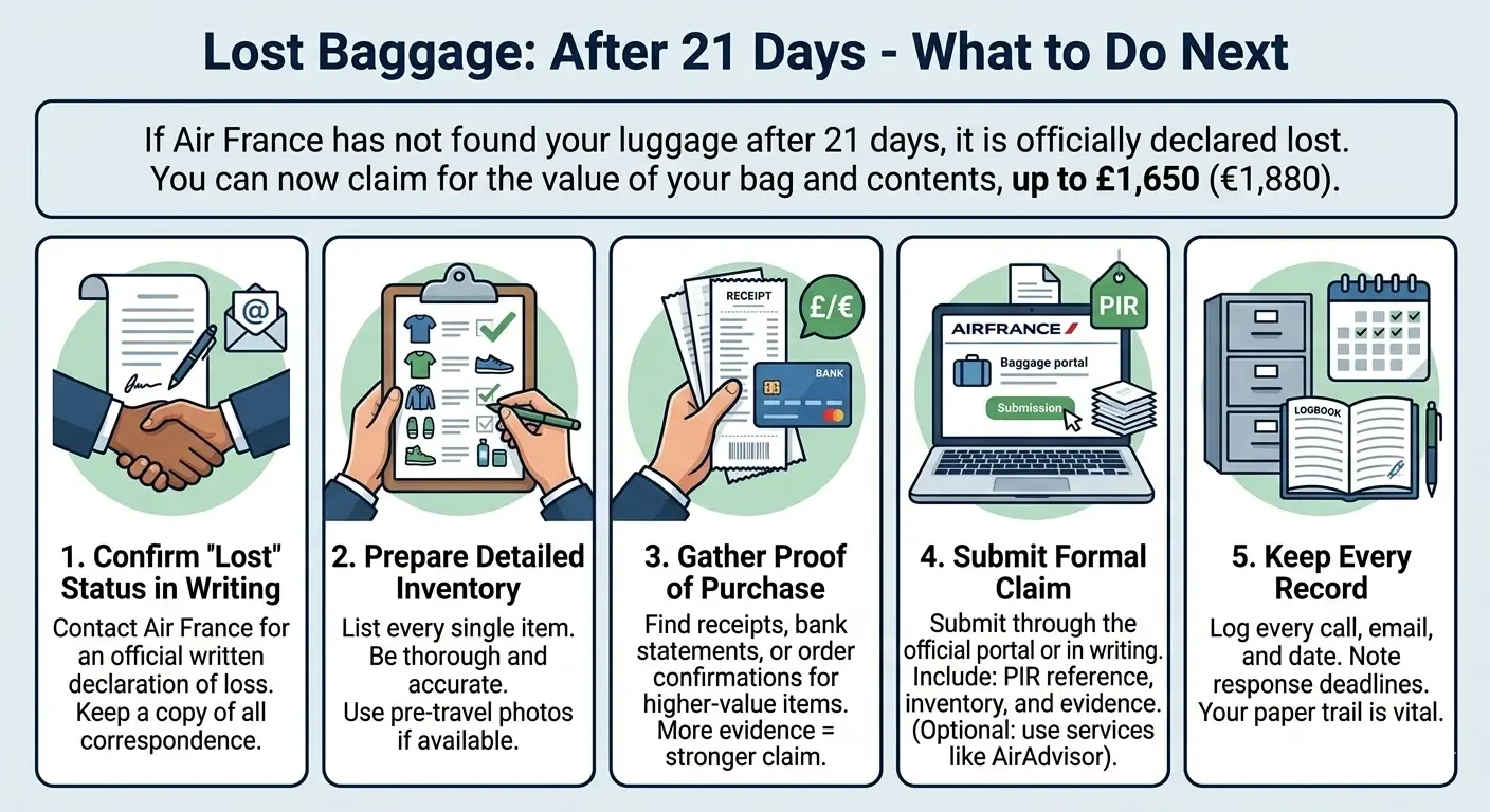 Lost baggage: what to do infographics
