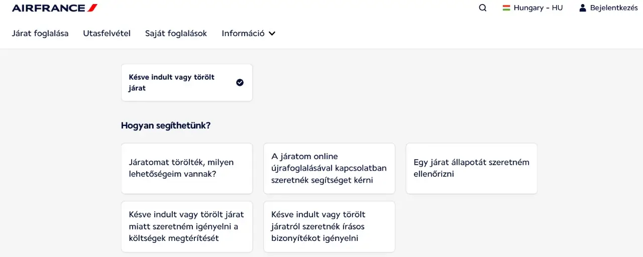 Air france karigeny bejelento urlapok