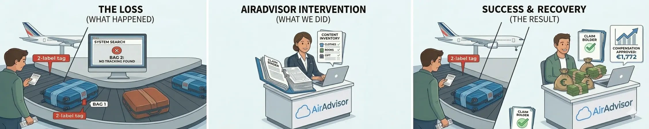 AirAdvisor handle your claim from the beginning or at any point in the process