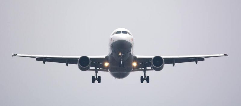 A delayed Norwegian flight takes off from the airport