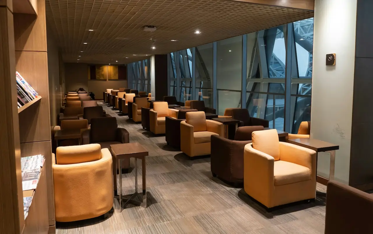 An empty airport lounge &ndash; a perk of loyalty programmes