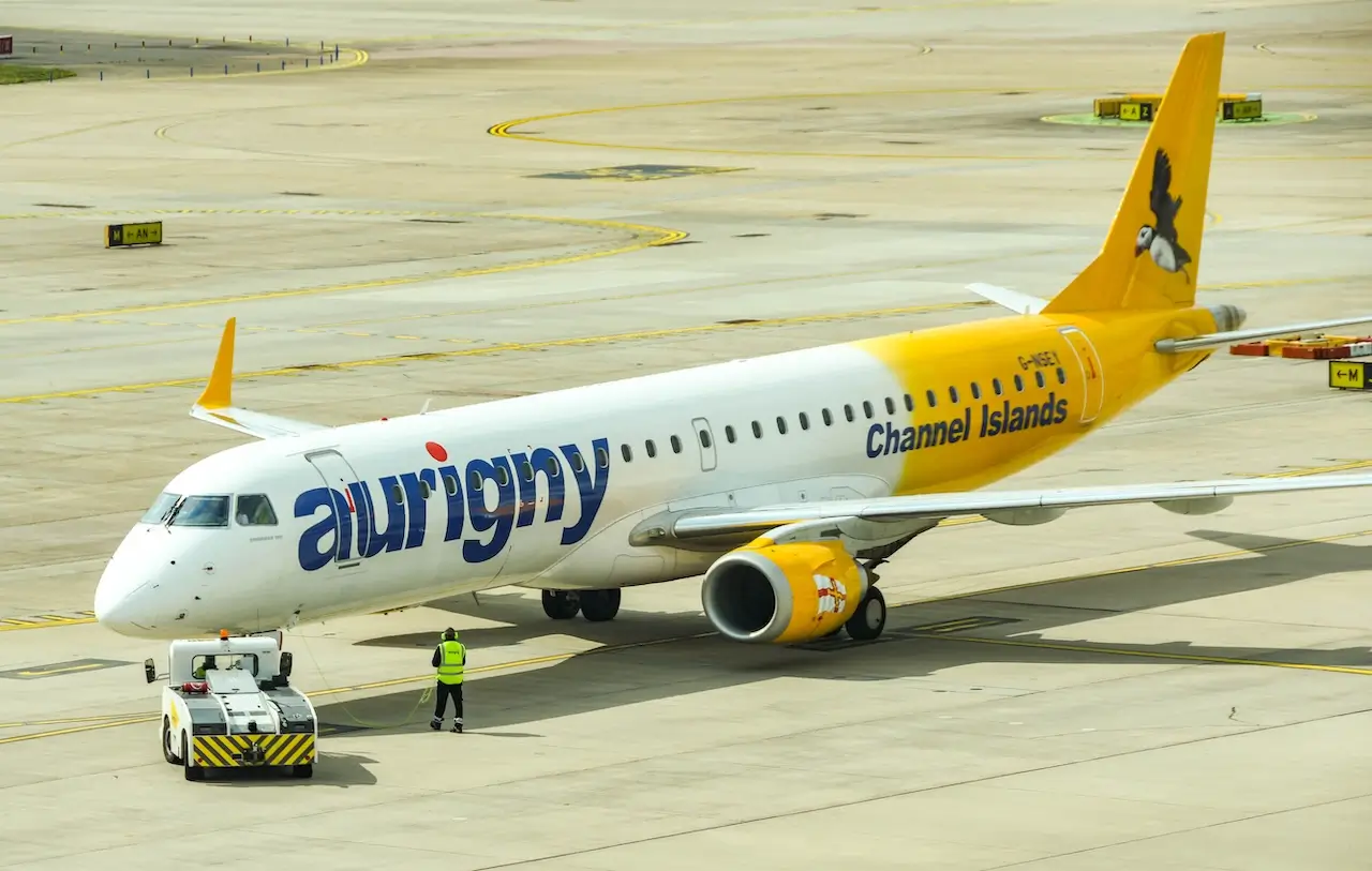 Aurigny Air Services plane at Gatwick