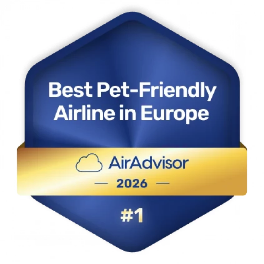AirAdvisor 2026 - Best Pet-Friendly Airline in Europe - Aegean Airlines