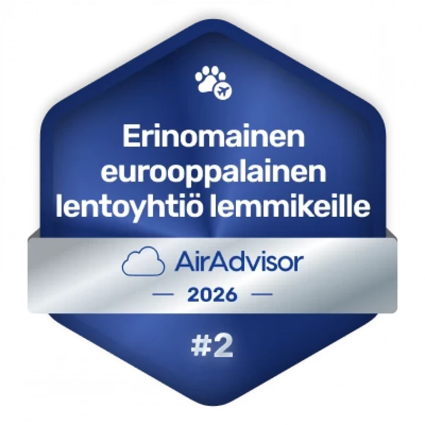 AirAdvisor 2026 - Erinomainen Eurooppalainen Lentoyhtiö Lemmikeille - Air France