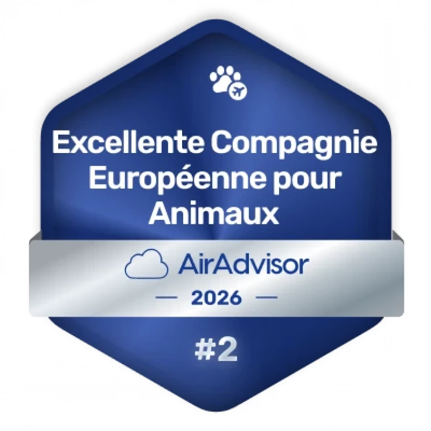 AirAdvisor 2026 - Excellente Compagnie Europ&eacute;enne pour Animaux - Air France