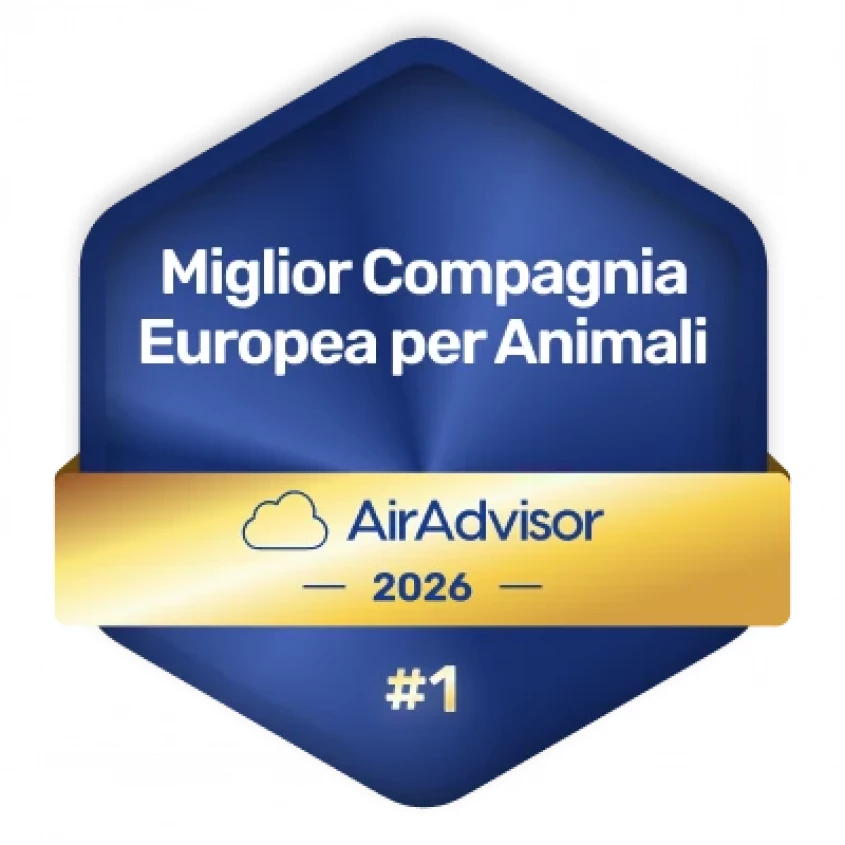 AirAdvisor 2026 - Miglior Compagnia Europea per Animali - Aegean Airlines