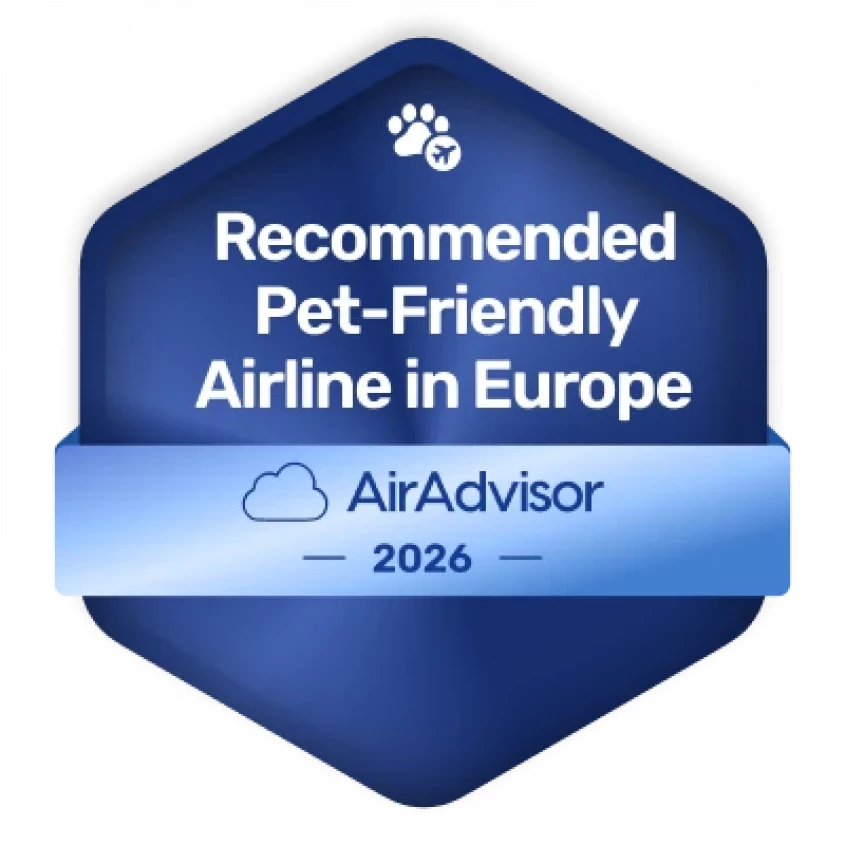AirAdvisor 2026 - Recommended Pet-Friendly Airline in Europe - Austrian Airlines