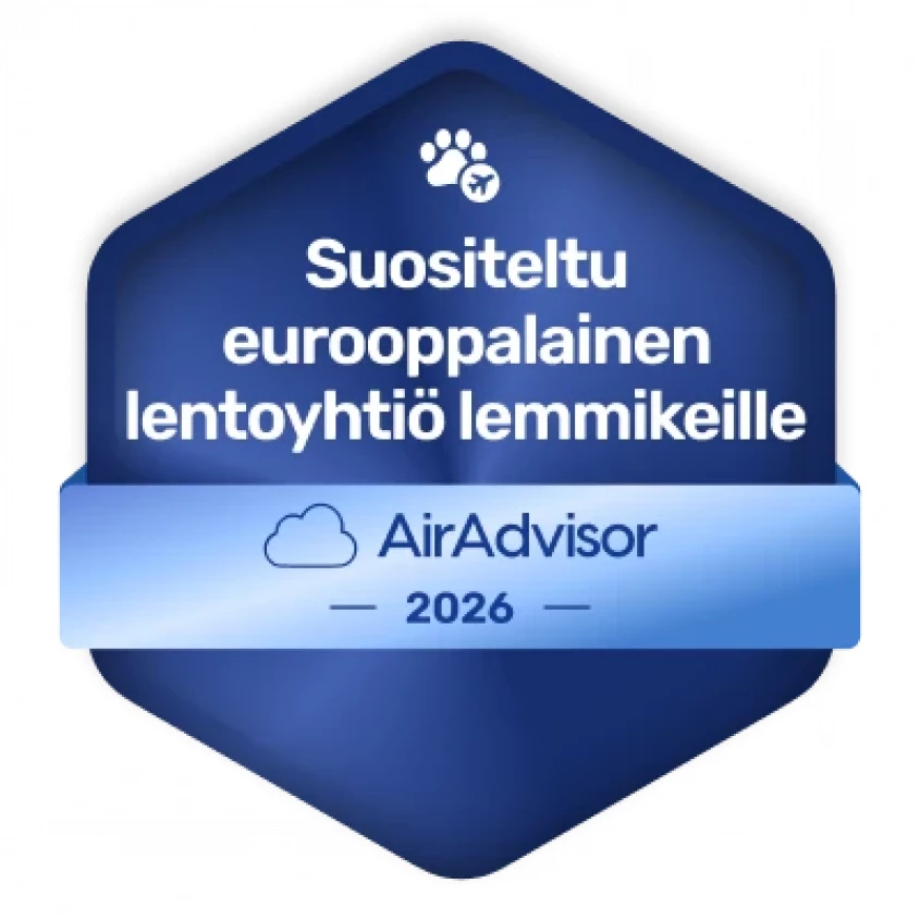 AirAdvisor 2026 - Suositeltu Eurooppalainen Lentoyhtiö Lemmikeille - Austrian Airlines