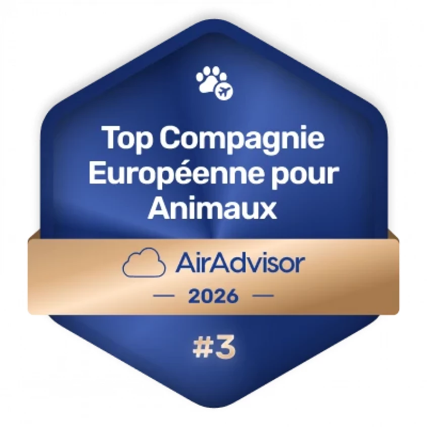 AirAdvisor 2026 - Top Compagnie Europ&eacute;enne pour Animaux - KLM
