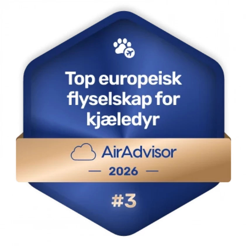 AirAdvisor 2026 - Top Europeisk Flyselskap for Kj&aelig;redyr - KLM