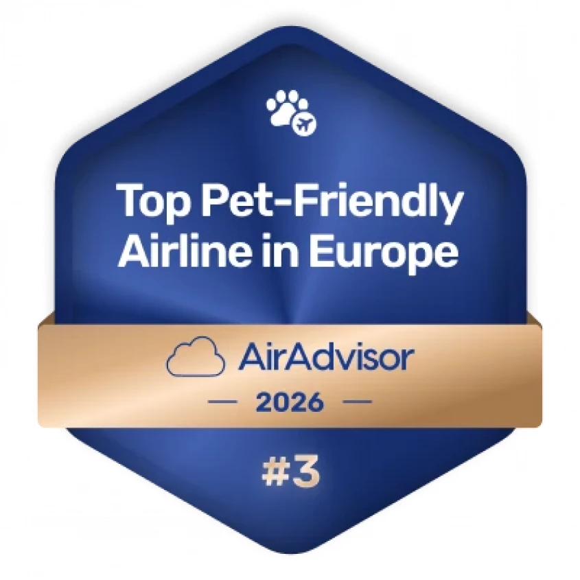 AirAdvisor 2026 - Top Pet-Friendly Airline in Europe - KLM