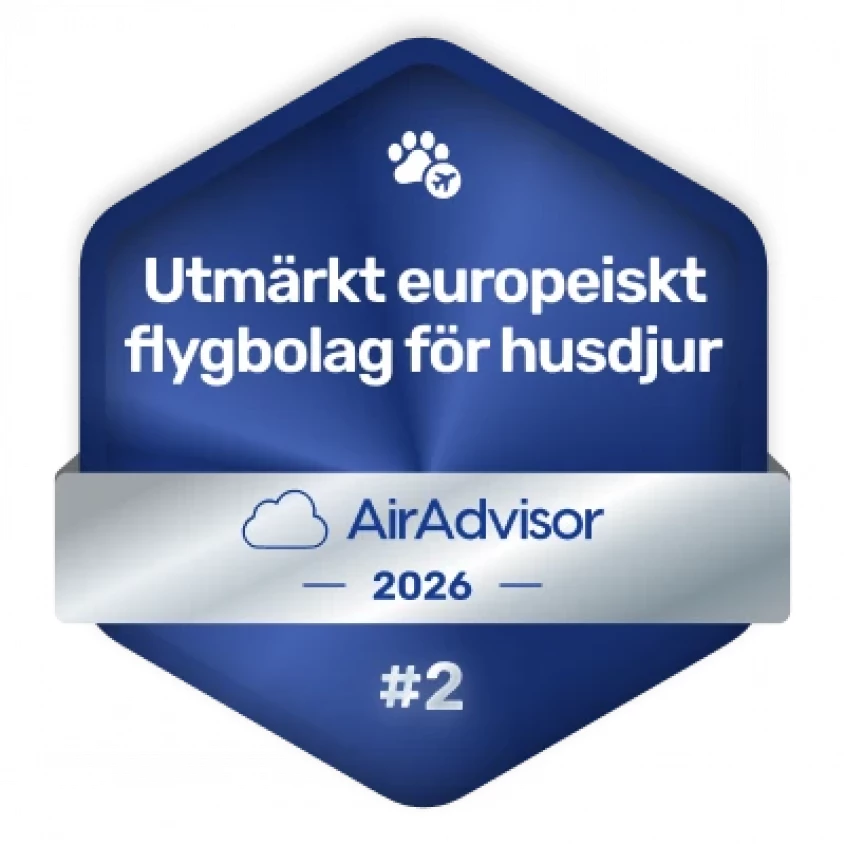AirAdvisor 2026 - Utm&auml;rkt Europeiskt Flygbolag f&ouml;r Husdjur - Air France