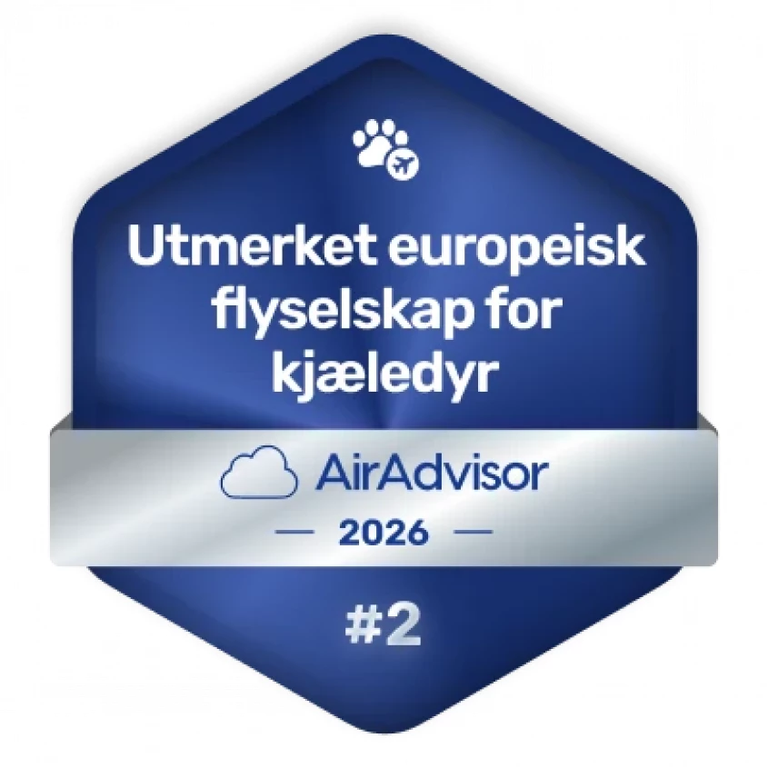 AirAdvisor 2026 - Utmerket Europeisk Flyselskap for Kj&aelig;redyr - Air France