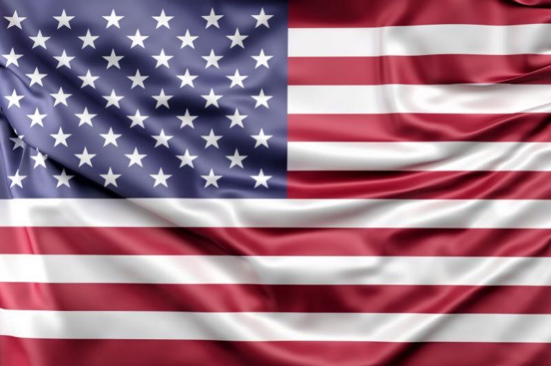 Bandiera americana a stelle e strisce