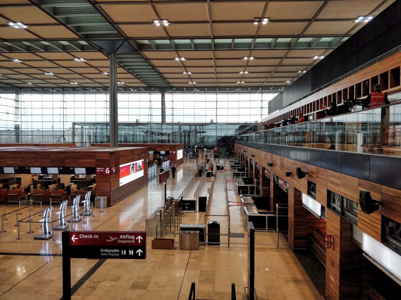 Berlin airport Willy Brandt inside