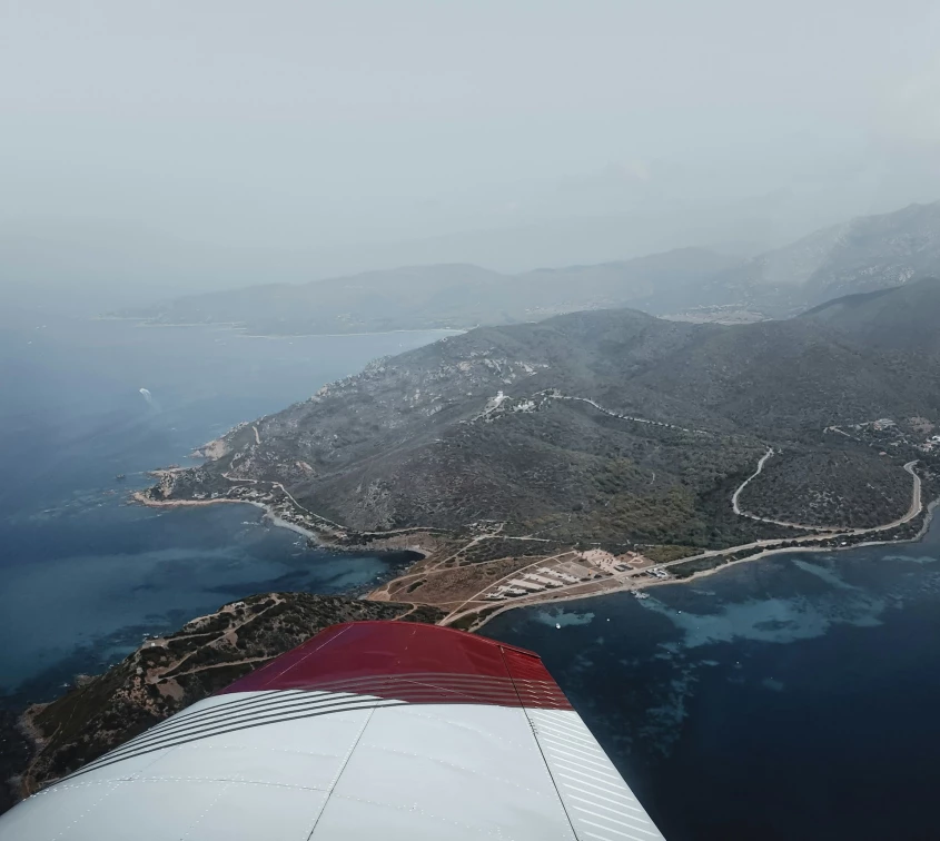 View of Corsica from a plane