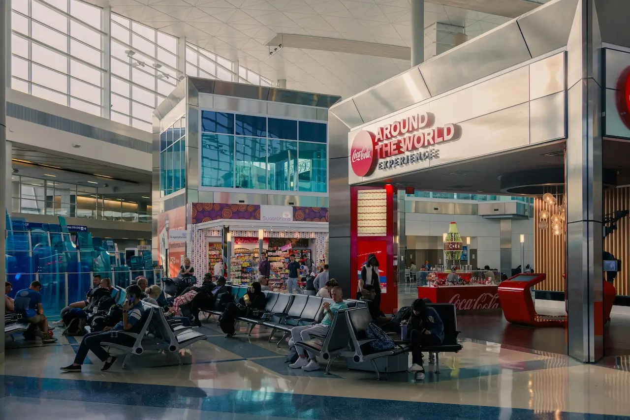 People waiting at Dallas airport