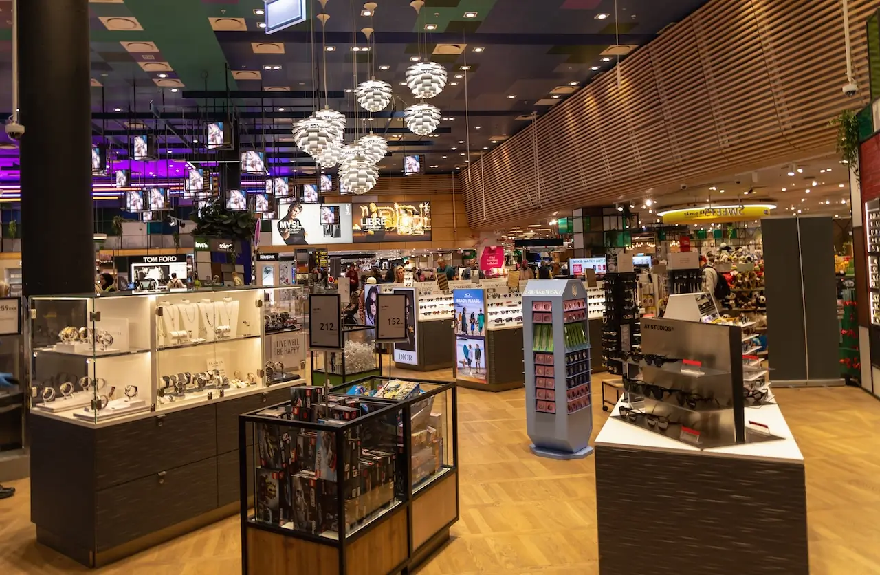 Boutique hors taxes &agrave; l'a&eacute;roport