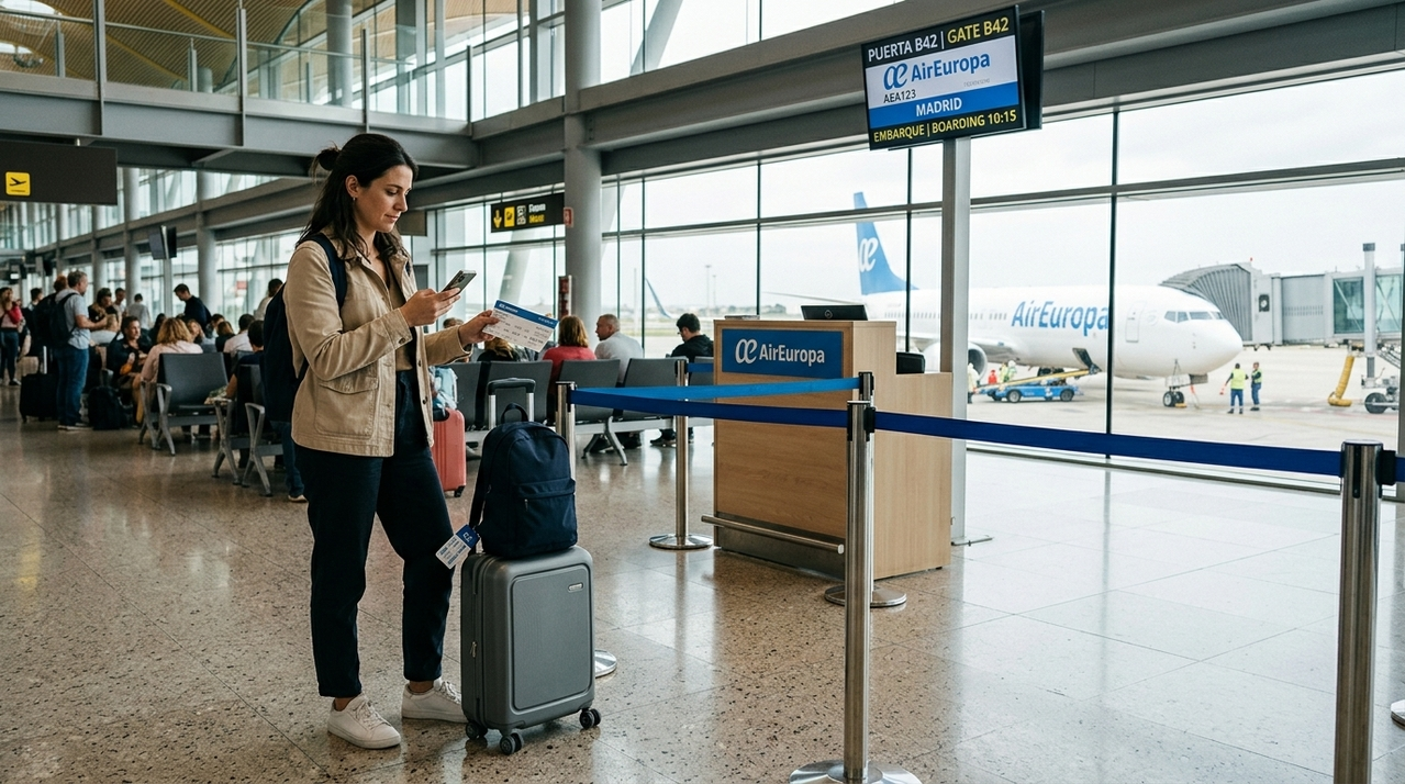 Viajera-equipaje-cabina-air-europa
