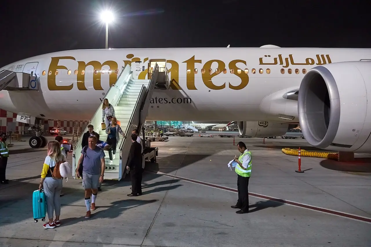 Emirates plane at Dubai airport