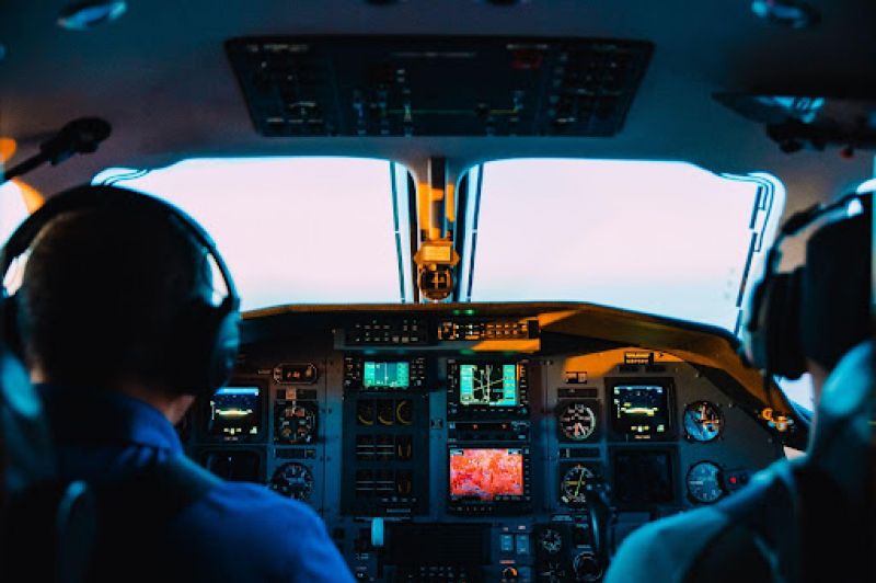 Cockpit d’un avion retardé