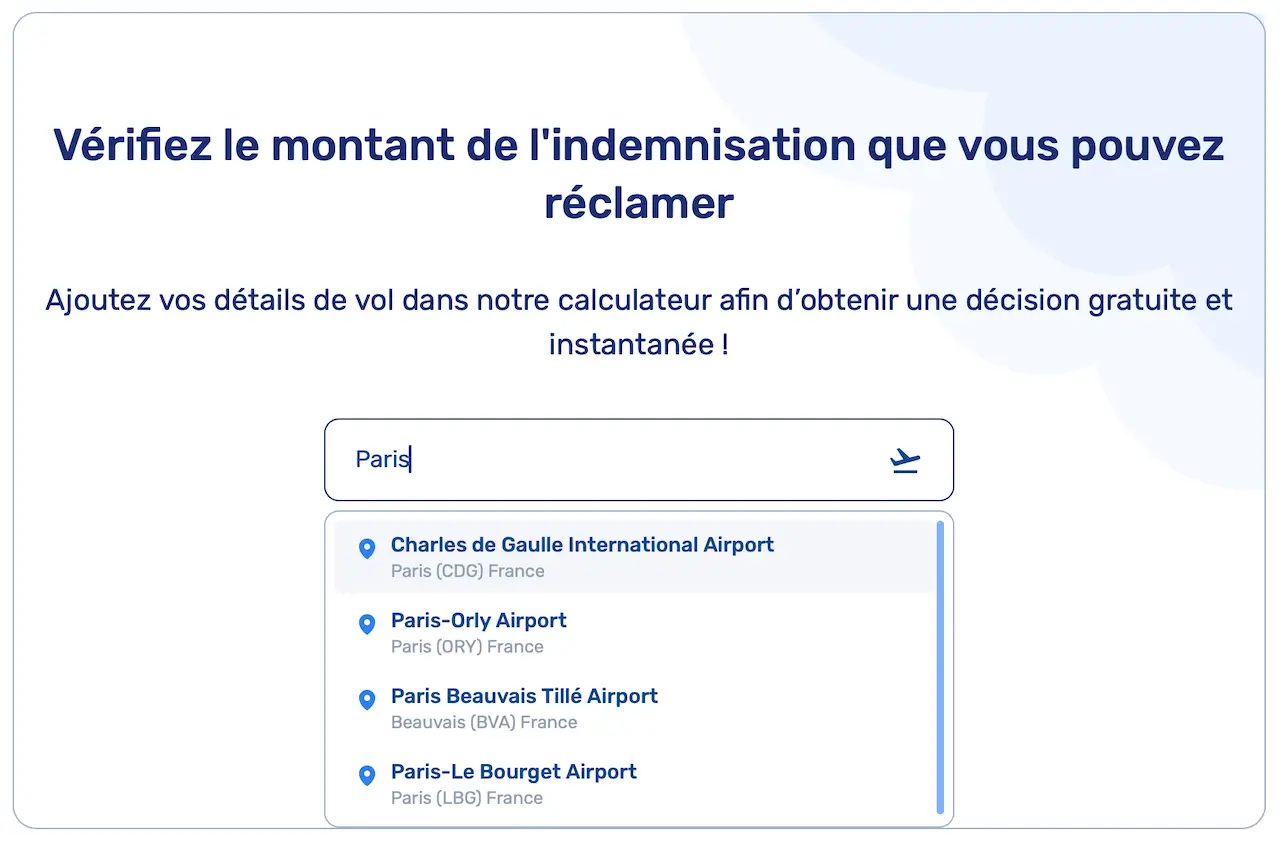 Étape 1. Calculateur d'indemnisation de vol
