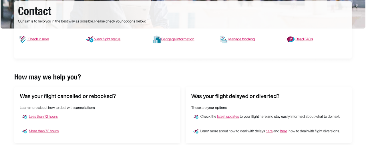 Asistența pentru clienți Eurowings