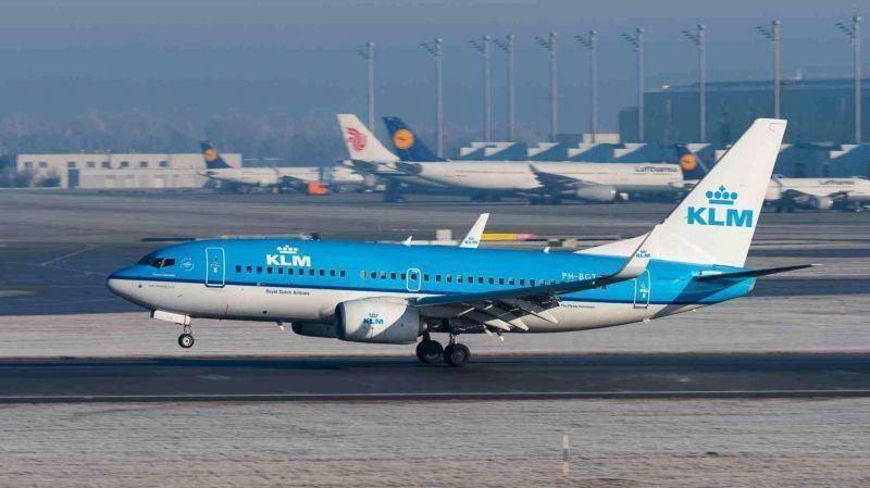 Genrebild över en KLM flygplan i färd med att lyfta mot sin destination