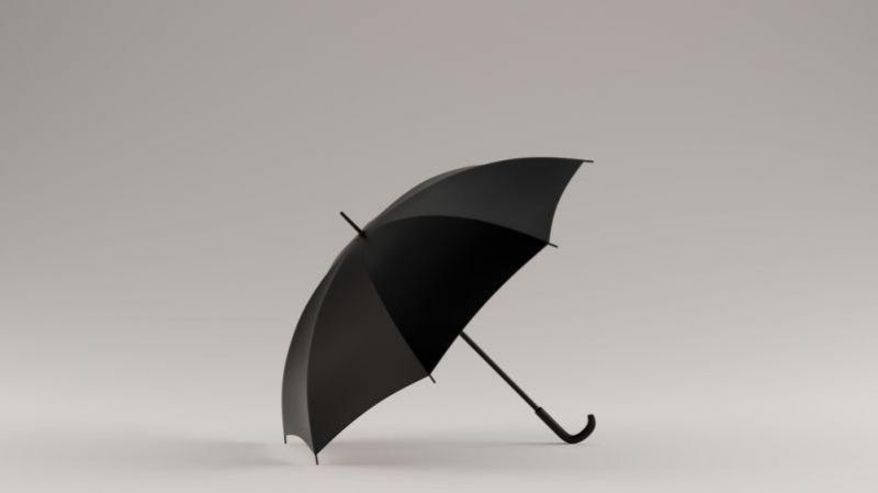 Genrebild över ett svart paraply