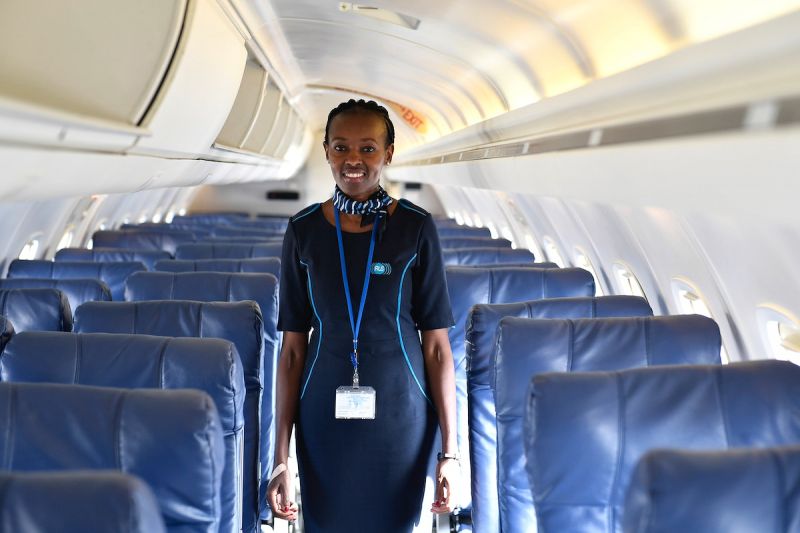 Hostess di volo su un aereo Ryanair