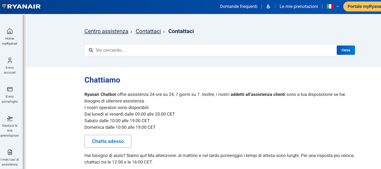 Pagina-chat-Ryanair