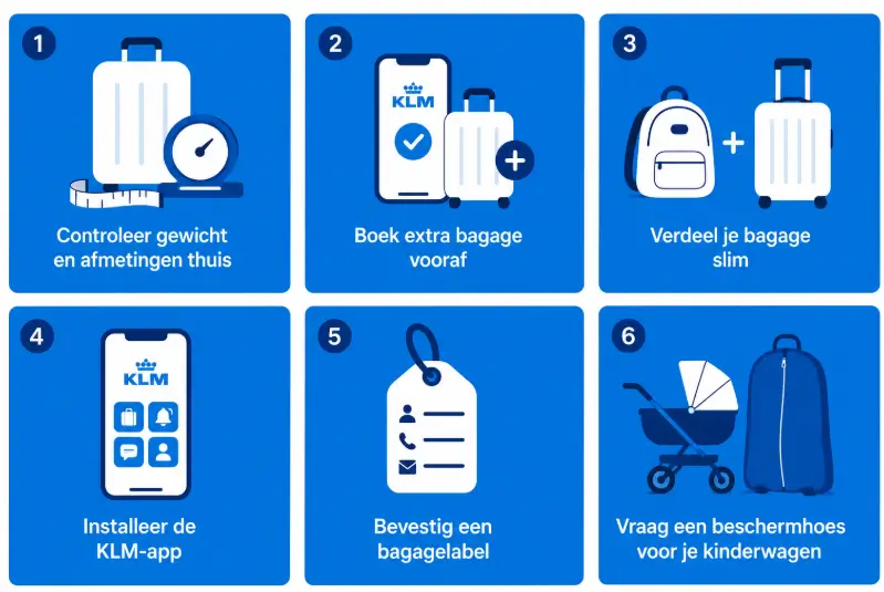 de bagageregels van KLM