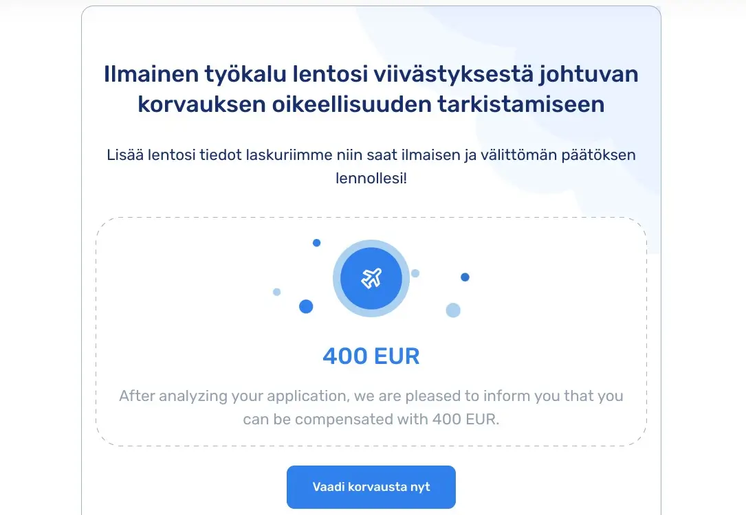 Lentoviivastystarkistimen vaihe 2